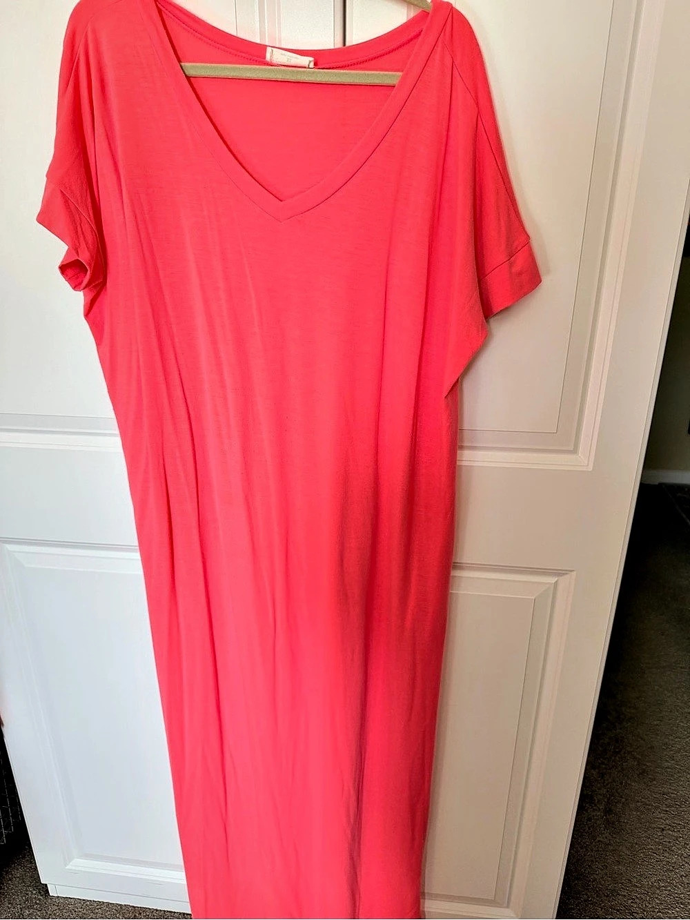 ZENANA Pink Maxi Dress Size Large Like New
